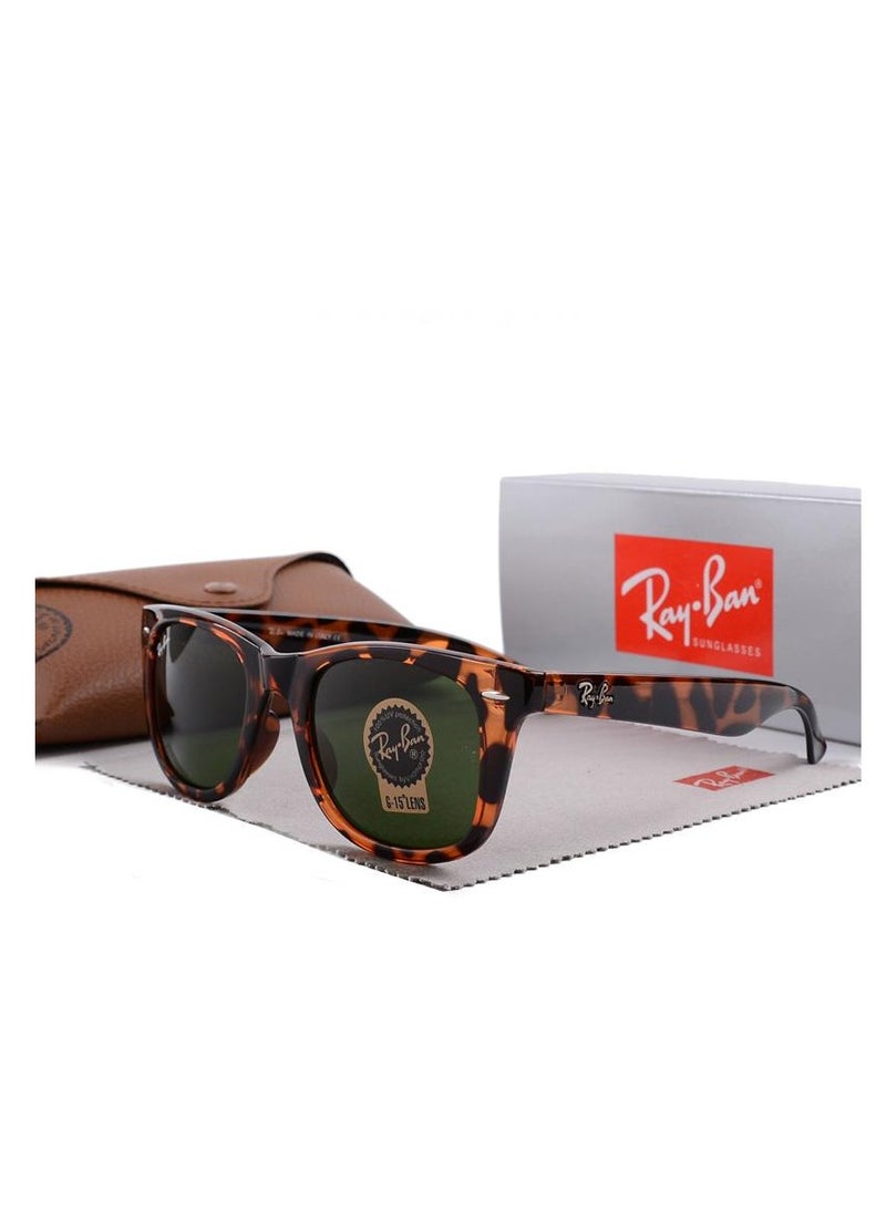 Ray-Ban Ray-Ban Classic Polarized Lens Sunglasses UV Lenses with Tortoise Brown Colored Frames Green Lenses  - Image 1