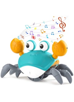 HOME 4 YOU Crawling Crab Toy, Baby Toys 0-6 6-12 Months Toys for 1 2 3 Year Old Boys Sensory Toys for Babies Crab Toy Gifts for 1-3 Year Old Girls Boys Toddler Toys Crab Toy Birthday Present (Blue)  - Image 1