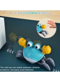 HOME 4 YOU Crawling Crab Toy, Baby Toys 0-6 6-12 Months Toys for 1 2 3 Year Old Boys Sensory Toys for Babies Crab Toy Gifts for 1-3 Year Old Girls Boys Toddler Toys Crab Toy Birthday Present (Blue)  - Image 4