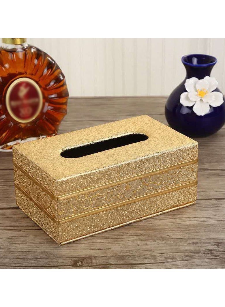Leather Tissue Box Holder Napkin Storage Container Square Paper Holder