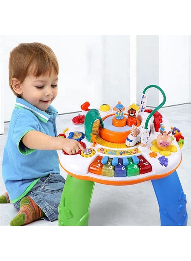 Abhsant 9 in 1 Baby Learning Railway Table Baby Learn and Groove Music Table Multi Function Game Table 1-3 Years Old Baby Toys Birthday Gift Game - Image 1