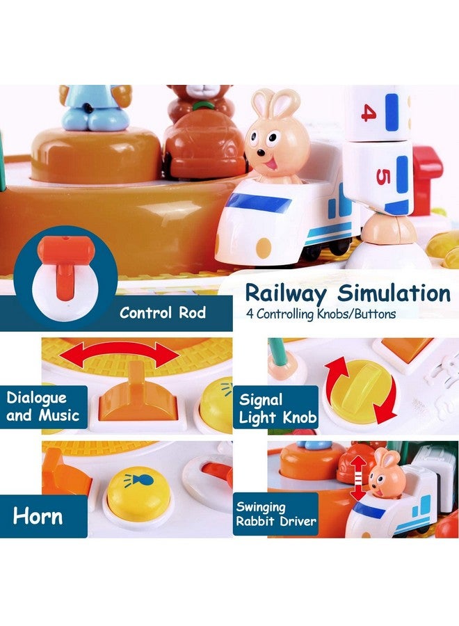 Abhsant 9 in 1 Baby Learning Railway Table Baby Learn and Groove Music Table Multi Function Game Table 1-3 Years Old Baby Toys Birthday Gift Game - Image 2