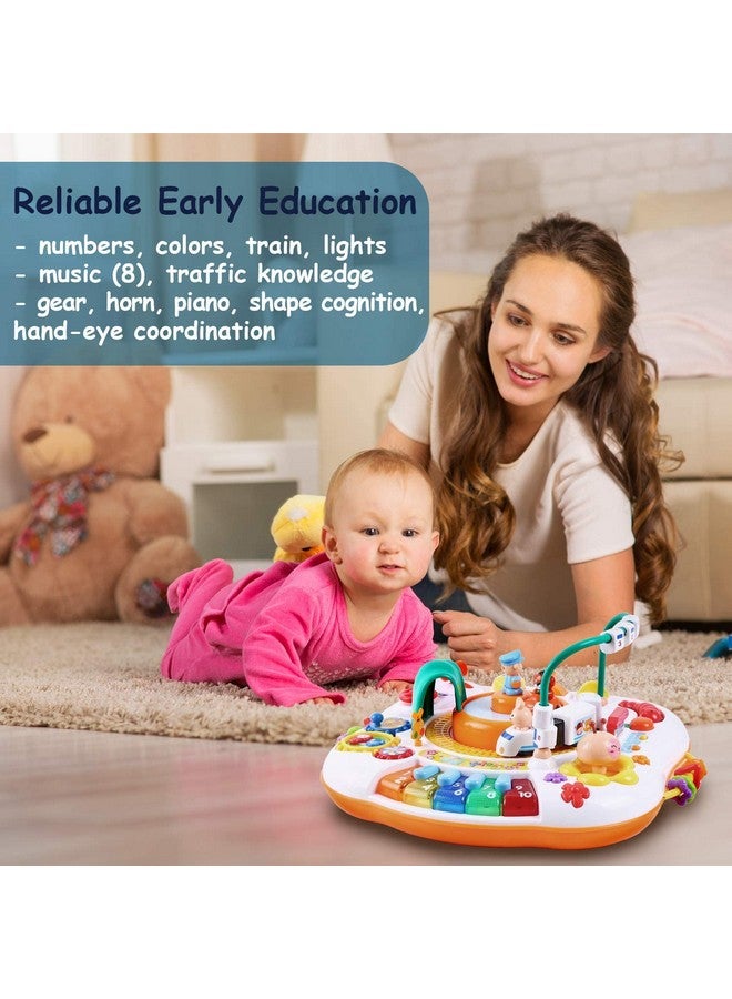 Abhsant 9 in 1 Baby Learning Railway Table Baby Learn and Groove Music Table Multi Function Game Table 1-3 Years Old Baby Toys Birthday Gift Game - Image 3