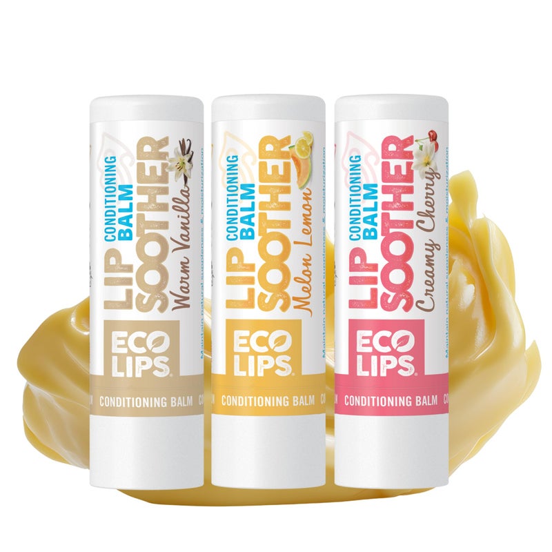 Eco Lips Conditioning Lip Soother Lip Balm Natural Moisturizing Lip Care with Shea Murumuru Butter Clean Beauty Daily Hydration Protection for Chapped Lips Variety 3pack 015 oz - Image 3