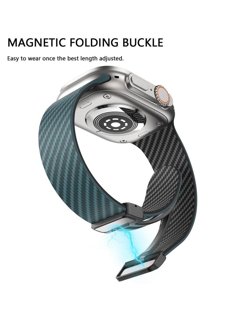 X-level - Bands Compatible with Apple Watch 42mm 44mm 45mm 49mm Series 9/8/7/SE/6/5/4/3/2/1 IWatch Ultra/Ultra 2/ Silicone Strap With Magnetic folding Buckle, Quick Release Silicone Straps for Women Men - Image 1