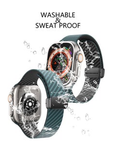 X-level Bands Compatible with Apple Watch 42mm 44mm 45mm 49mm Series 9/8/7/SE/6/5/4/3/2/1 IWatch Ultra/Ultra 2/ Silicone Strap With Magnetic folding Buckle, Quick Release Silicone Straps for Women Men  - Image 4