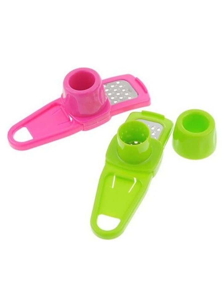 Generic - 1 pcs multifunctional Ginger Garlic Grinding tool, Household Kitchen Accessory Garlic Cutter Ginger Chopper Kitchen Multifunction Grinder Manual Slicer with Hole for Fruit Vegetable Nuts Chopper - Image 1