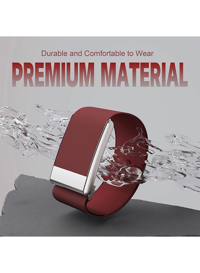 O Ozone HydroKnit Nylon Sport Band For Whoop 5.0 | Soft, Elastic, Water-Resistant, Fast-Drying Replacement Strap for Active Lifestyles- Red - Image 2