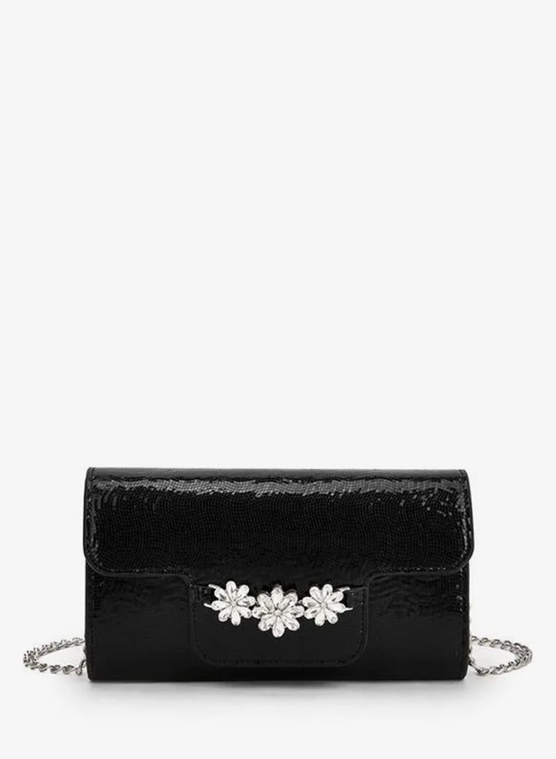Flora Bella Embellished Clutch with Chain Strap Ramadan Collection