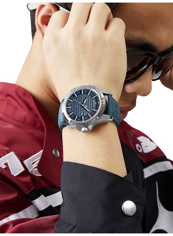 NAVIFORCE NAVIFORCE Men Casual Sport Military Quartz Calendar Wrist Watch for Man Business Leather Waterproof Male Clock  - Image 3