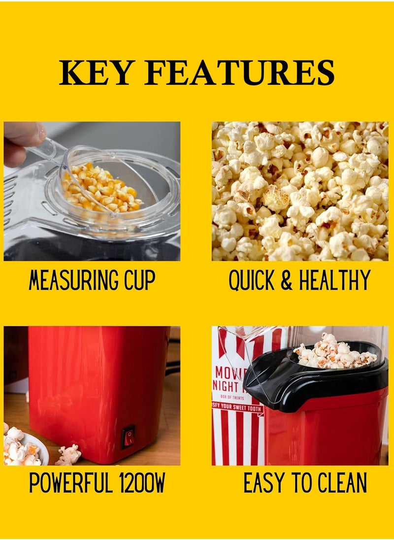 Hot Air Popcorn Maker 1200W, Quick To Complete Healthy Food In 2-3 Minutes Popcorn Machine ,Fast and Easy-to-Use Mini Popcorn Machine Red - pzsku/Z777EDDF25F3F9BE7B0B1Z/45/_/1740133122/97541773-0524-4c38-a259-a527b904ed70