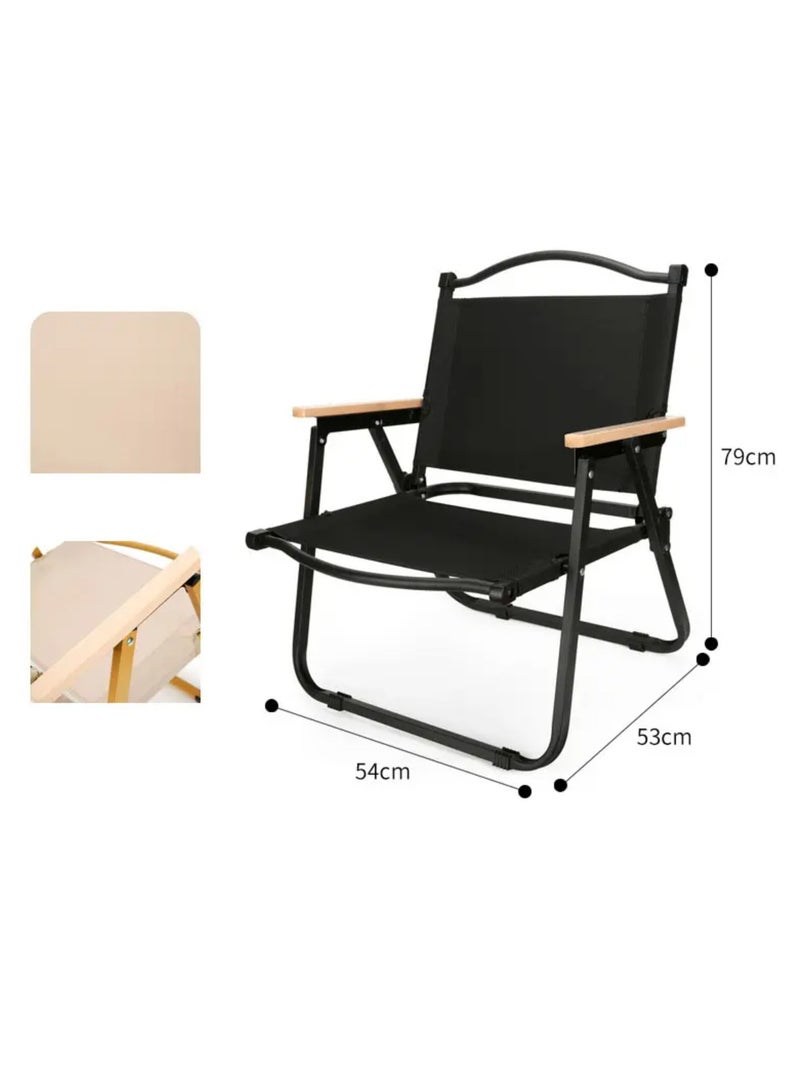 هورايزون كرسي تخييم خارجي قابل للطي ومقعد شواء محمول خفيف الوزن كرسي حديقة للتخييم والمشي لمسافات طويلة وصيد الأسماك والشاطئ والشواء والنزهات - Image 3