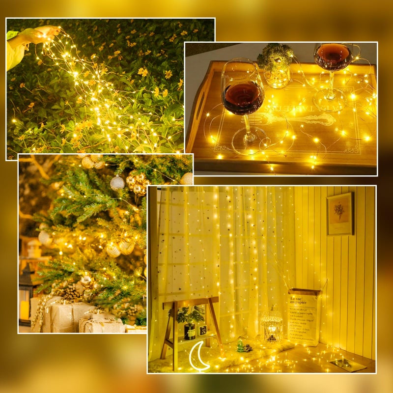 EXF 4-Pack Fairy Lights Battery Operated with Timer, Waterproof 16FT 50 LED String Lights Indoor Outdoor, Cuttable Starry Fairy Lights for Home Bedroom Classroom Dorm Wedding Christmas Decor (Warm White) - Image 5