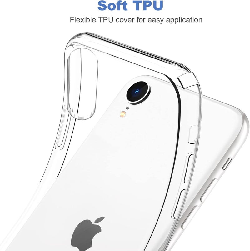 Printme Compatible with iPhone Xr - Case Clear Soft Transparent Shockproof Protective Slim Thin Bumper Phone Cover for iPhone - Image 2