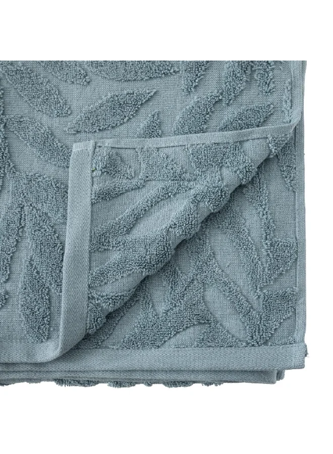 atmosphera Tencel Pattern Cotton Shower Towel Blue 70 x 130 cm 194378F