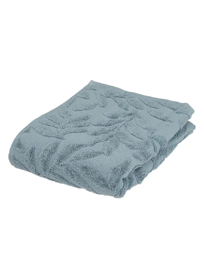 atmosphera Tencel Pattern Cotton Shower Towel Blue 70 x 130 cm 194378F