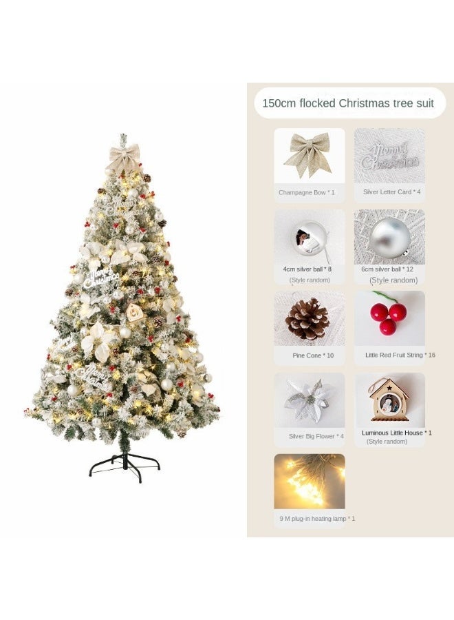 Y&D Decorative Christmas Tree Set With Stand 150centimeter With Decorative Accessories - Image 1