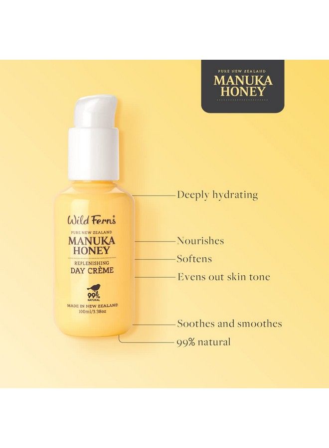Wild Ferns Manuka Honey Replenishing Day Crème 99% Natural 100 Milliliters - Image 5