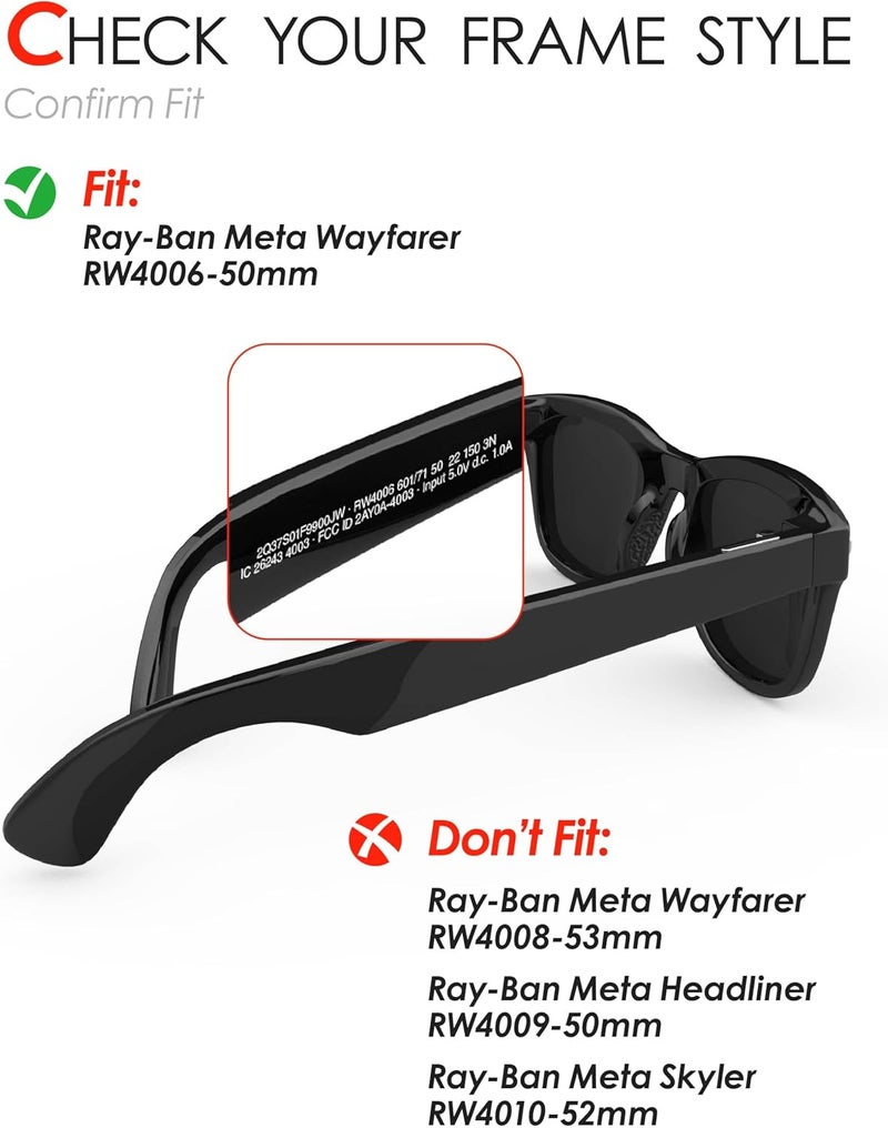 Vonxyz Photochromic Lenses Replacement for Ray-Ban Meta Wayfarer RW4006 | RW4008 | RW4012 50-53 Sunglass - Transition Lens - Image 3