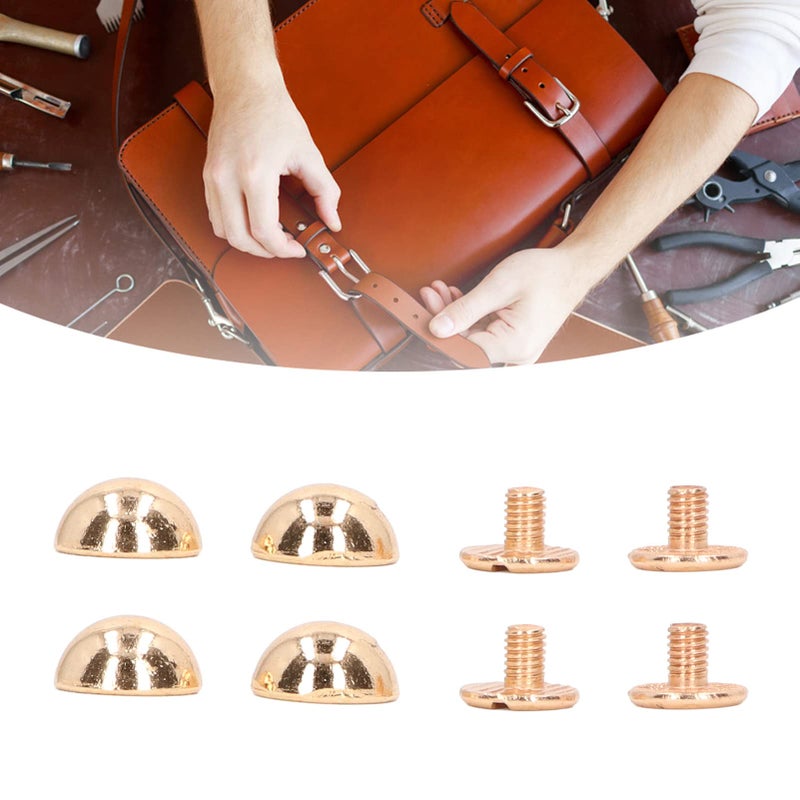 Gold Alloy Decorative Rivets Kit 100 Sets Round Head for Bags Shoes Clothing DIY Crafts - Image 4