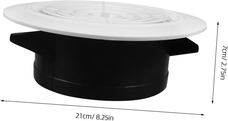 POPETPOP Round Adjustable Louver Air Vent Cover Durable Abs Ventilation Grille for Ceiling and Wall for Bathroom Kitchen and Living Room Promotes Optimal Airflow and Fresh Indoor Air - Image 2