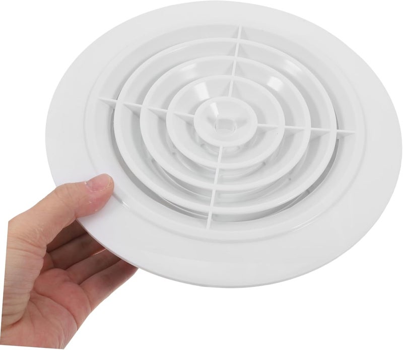 POPETPOP Round Adjustable Louver Air Vent Cover Durable Abs Ventilation Grille for Ceiling and Wall for Bathroom Kitchen and Living Room Promotes Optimal Airflow and Fresh Indoor Air - Image 3