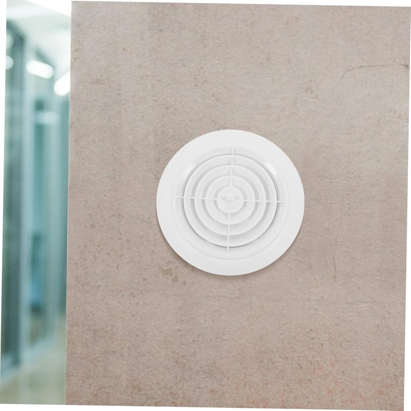 POPETPOP Round Adjustable Louver Air Vent Cover Durable Abs Ventilation Grille for Ceiling and Wall for Bathroom Kitchen and Living Room Promotes Optimal Airflow and Fresh Indoor Air - Image 4