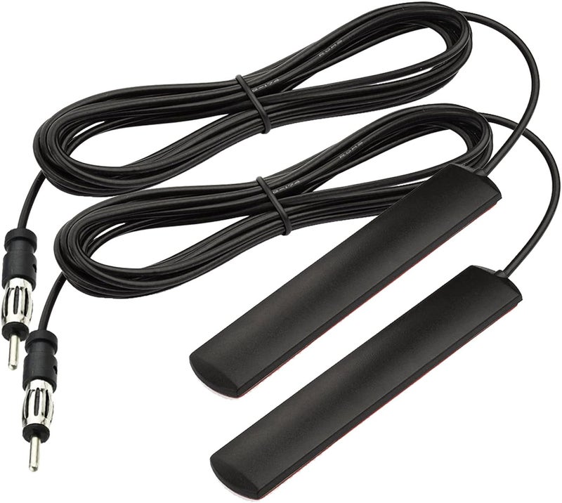 BINGFU Car Stereo FM AM Radio Antenna 2-Pack Car Adhesive Mount Hidden Patch Antenna for Vehicle Truck SUV in Dash Head Unit CD Media Receiver Player Audio HD Radio Tuner Amplifier - Image 1