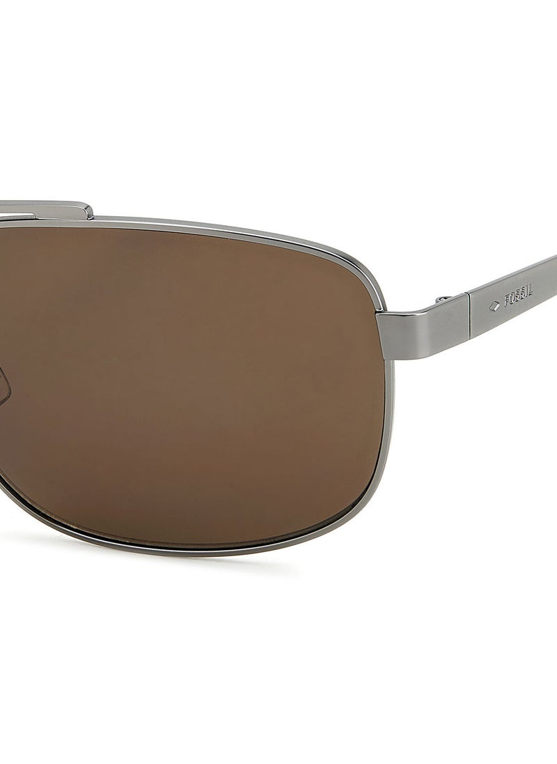 FOSSIL Men's UV Protection Rectangular Sunglasses - Fos 2130/G/S Mtdk Ruth 61 - Lens Size: 61 Mm  - Image 4