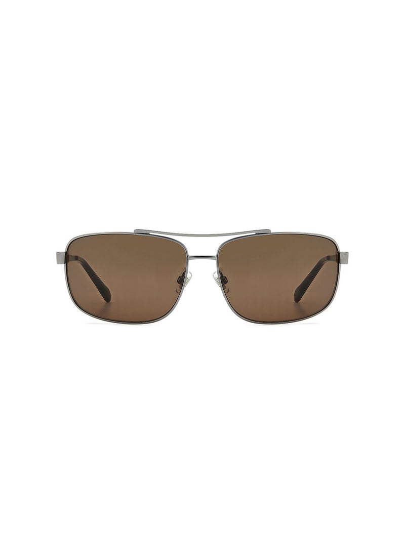 FOSSIL Men's UV Protection Rectangular Sunglasses - Fos 2130/G/S Mtdk Ruth 61 - Lens Size: 61 Mm  - Image 3