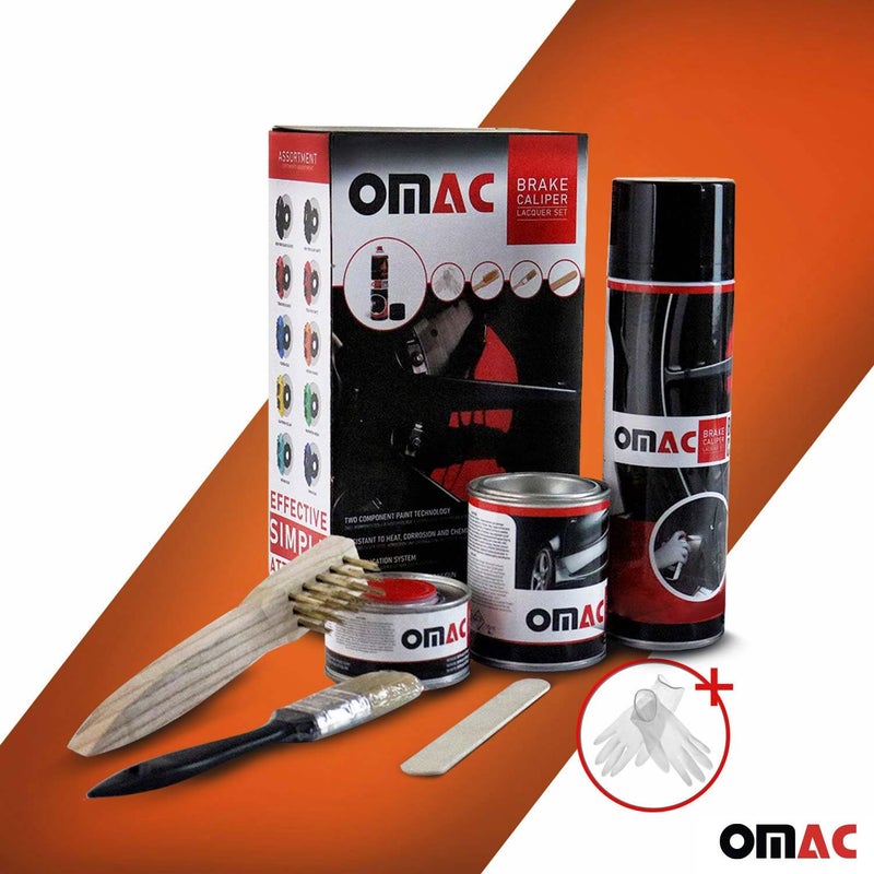 OMAC High Temperature Brake Caliper Paint System Kit, Heat Resistant Coating, Epoxy Paint Based System, Arizona Orange (Glossy) - Image 3