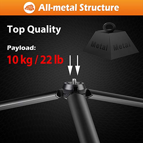 Zeadio Metal Mini Tripod, Desktop Tabletop Stand Tripod with 1/4 Inch Screw for Smooth 4, Crane Plus, Crane 2, Osmo Mobile, Ronin-S, Vimble 2, Gimbal Handle Grip Stabilizer and All Cameras - Image 2