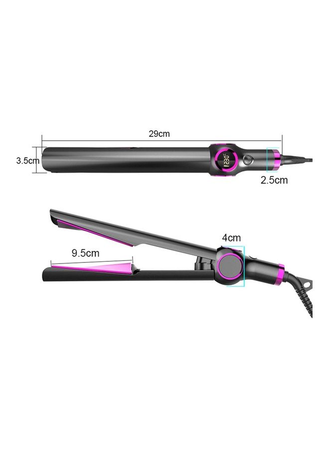 NIBEMINENT 2-In-1 Hair LCD Display Screen Iron Straightening And Curling Kit Dark Grey 34*6*11cm - Image 4