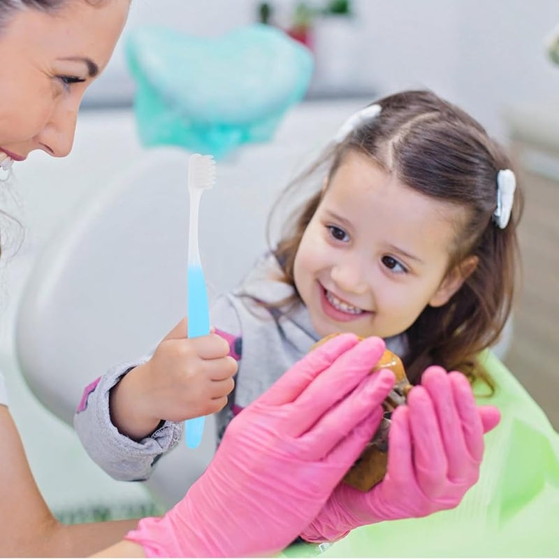 فرشاة أسنان سفر زرقاء سماوية 10 قطع ناعمة جدًا ورفيعة للثة الحساسة مدمجة محمولة للعناية بالأسنان - Image 5