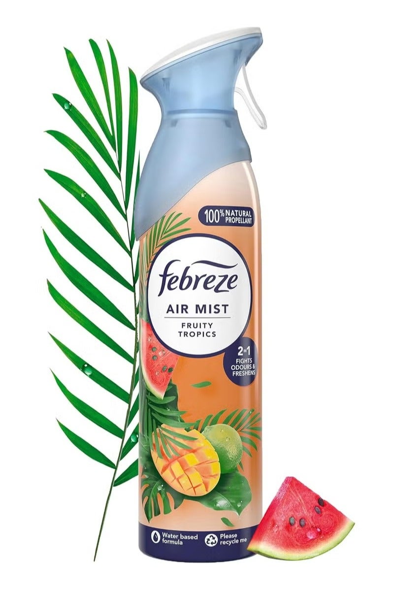 فبريز معطر جو برائحة الفواكه الإستوائية، 2 في 1 يقضي على الروائح وينعش الجو، 185مل - Image 2