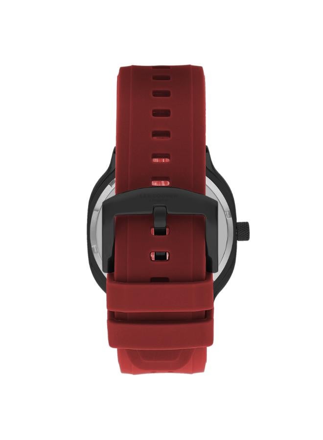 Lee Cooper ساعة لي كوبر للرجال بمينا فضية وسوار من الجلد - LC07973.658 - Image 3