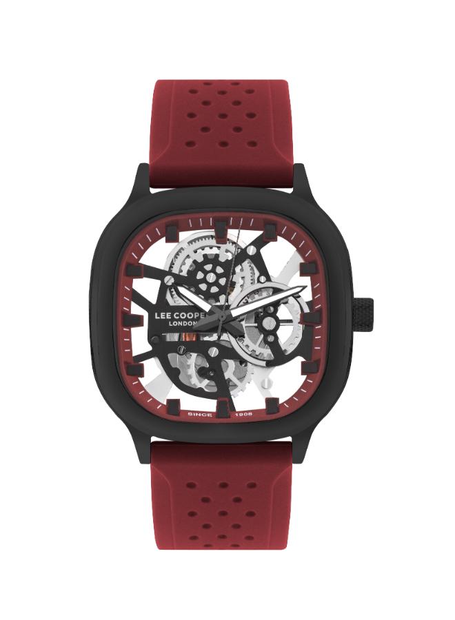 Lee Cooper ساعة لي كوبر للرجال بمينا فضية وسوار من الجلد - LC07973.658 - Image 1