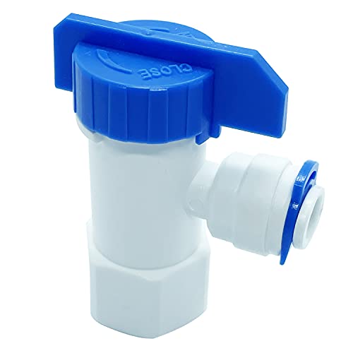 ZIGZAGSTORM Ball Valve for Tank 1/4 inch NPTF 1/4 inch Output Quick Connect Tube for for Reverse Osmosis Water Storage Tanks - Image 5