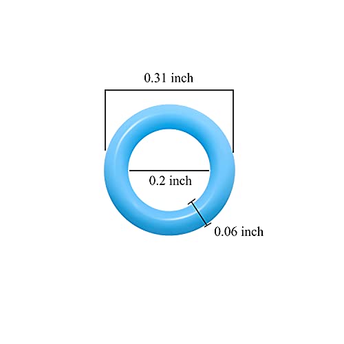 ThreeBulls 120Pcs Clear Rubber O-Ring Keyboard, O-Rings Keycaps, Switch Dampeners Keycap, for Cherry MX Key Switch Keyboards Dampers,Blue - Image 2