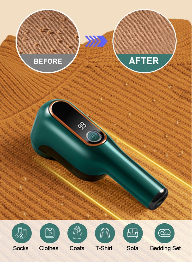 هومار كيت ماكينة حلاقة أقمشة قابلة لإعادة الشحن مع شاشة LED، مزيل وبر بسرعتين للملابس والأثاث، مزيل وبر كهربائي بثلاث شفرات قابلة للاستبدال، ماكينة حلاقة ملابس محمولة للسترات والبطانيات - Image 5