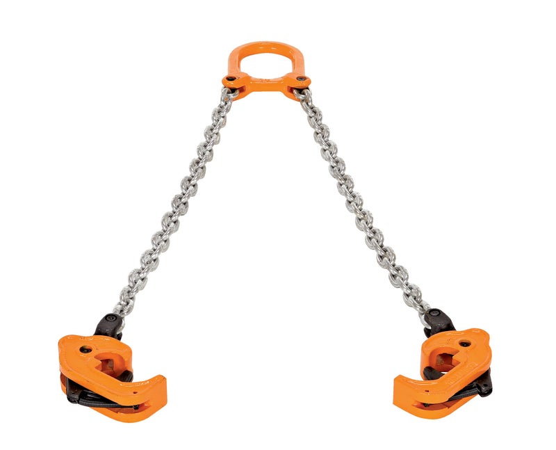 Vestil CDL-2000 Steel Chain Drum Lifter 2000 Capacity Orange/Silver - Image 3