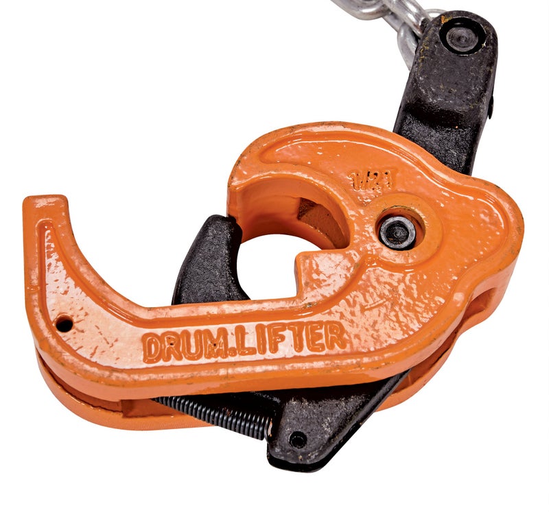 Vestil CDL-2000 Steel Chain Drum Lifter 2000 Capacity Orange/Silver - Image 4