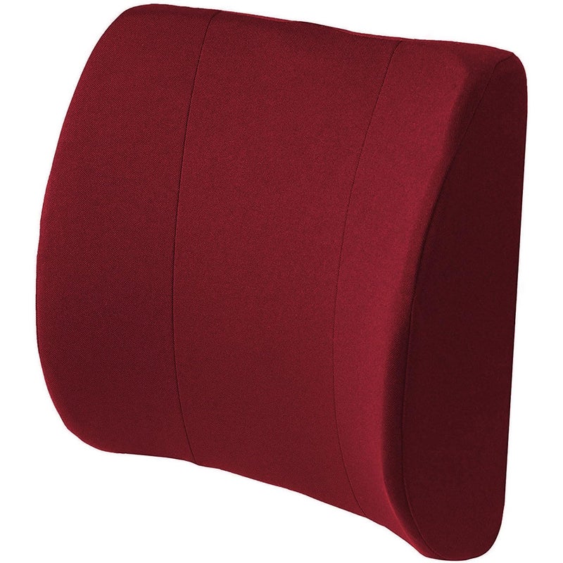 DMI DMI Lumbar Support Pillow for Chair to Assist with Back Support with Removable Washable Cover and Firm Insert to Ease Lower Back Pain while Improving Posture14 x 13 x 5Contoured FoamEliteBurgundy 