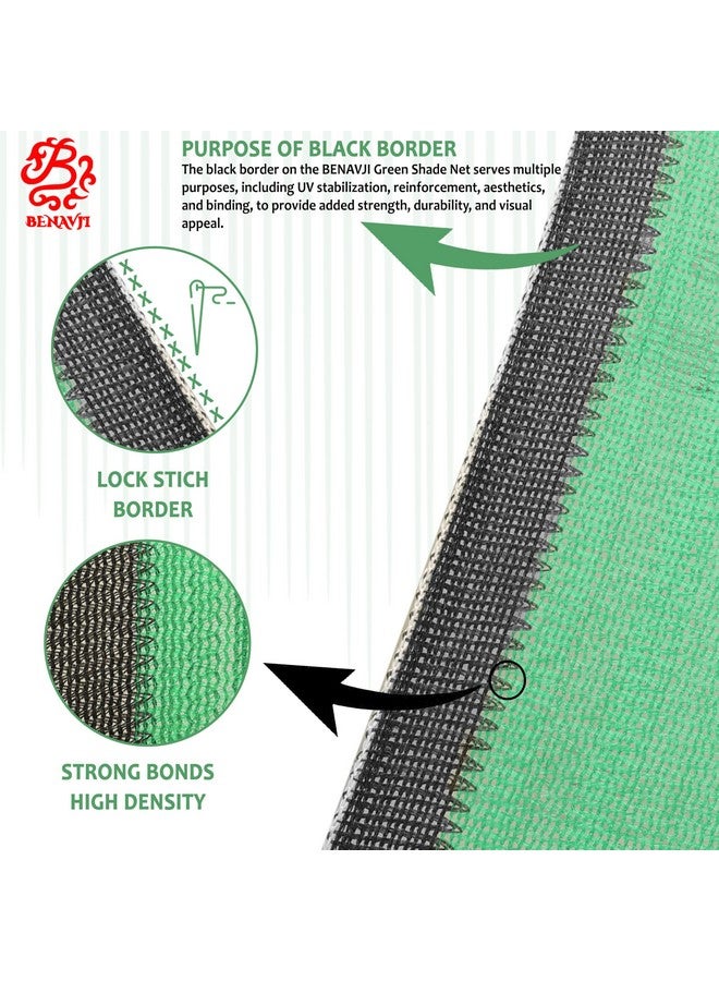BENAVJI Green Shade Net, 50% UV Sun Protection, for Terrace, Garden, Green House, Balcony, & Gardening Multipurpose Agro Netting Size 5X16FT - Image 4