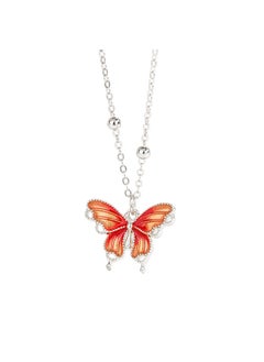 S925 Silver Dreamy Butterfly Necklace Set silver element "necklace XL2498]