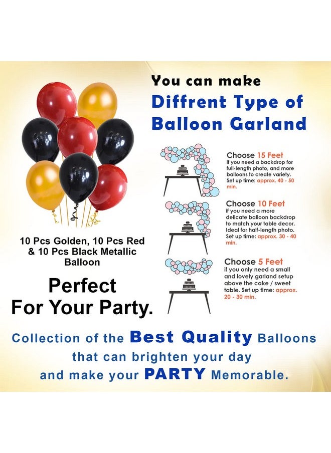 Party Propz Party Propz Anniversary Decoration Items Kit - 50Pcs Happy Anniversary Balloons | Anniversary Balloons for Decoration | Happy Anniversary Decoration | Golden Happy Anniversary Foil Balloons  - Image 5
