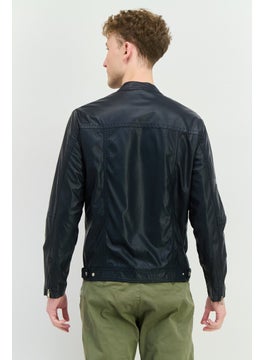 Sorbino Men Solid Motorcycle Jacket, Black  - Image 3