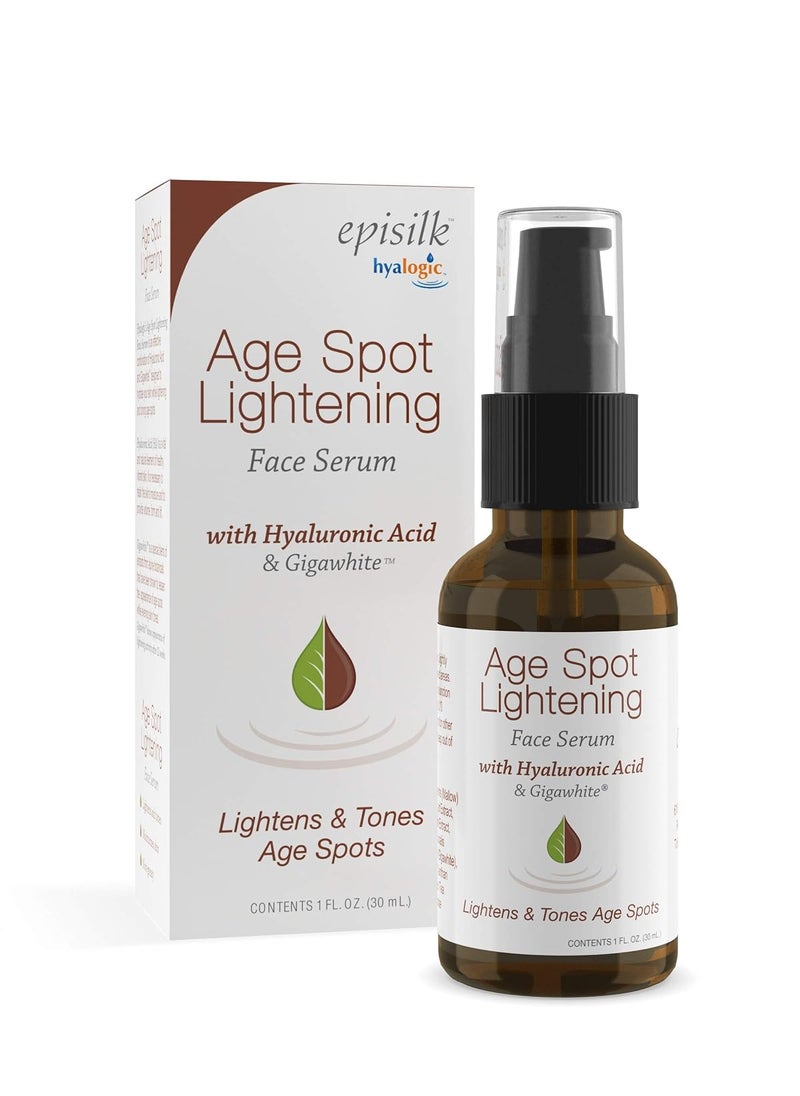 Hyalogic - Age Spot Face Serum - Dark Spot Corrector Enriched w/Hyaluronic Acid & Gigawhite - Episilk Brightening Serum to Lighten & Tone Age Spots & Wrinkles & Fine Lines 1 Fl. oz. - Hyalogic Brand - Image 1