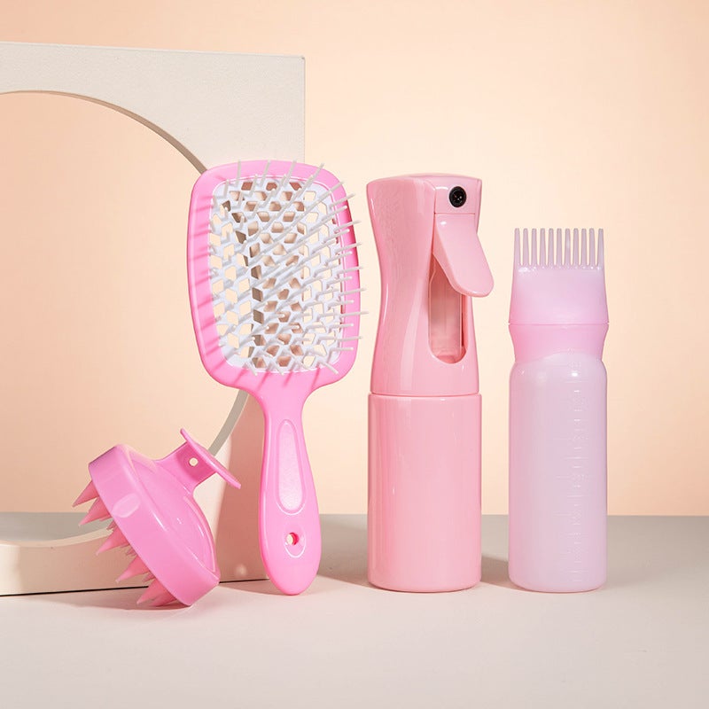 WU Best-Selling Spray Bottle Massage Hairbrush for Styling & Coloring - Women's Hair Volumizing Tool - Image 2