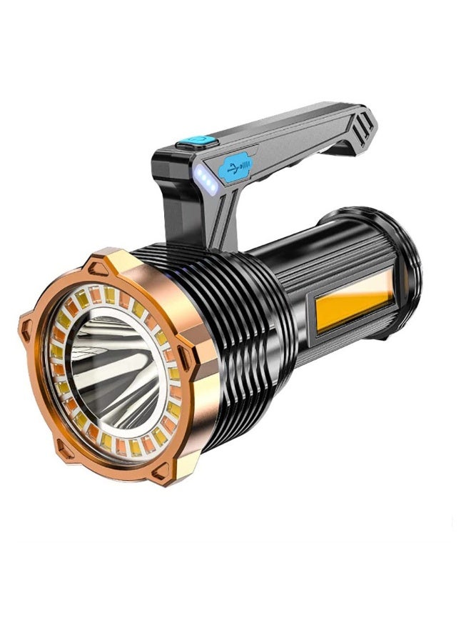 SYOSI LED Rechargeable Flashlight, 8 Modes Bright Spotlight Lantern Flashlight, Rechargeable Waterproof  Camping Lamp, for Hurricane, Emergency, Survival Kits, Hiking, Home, USB Cable Included - Image 1